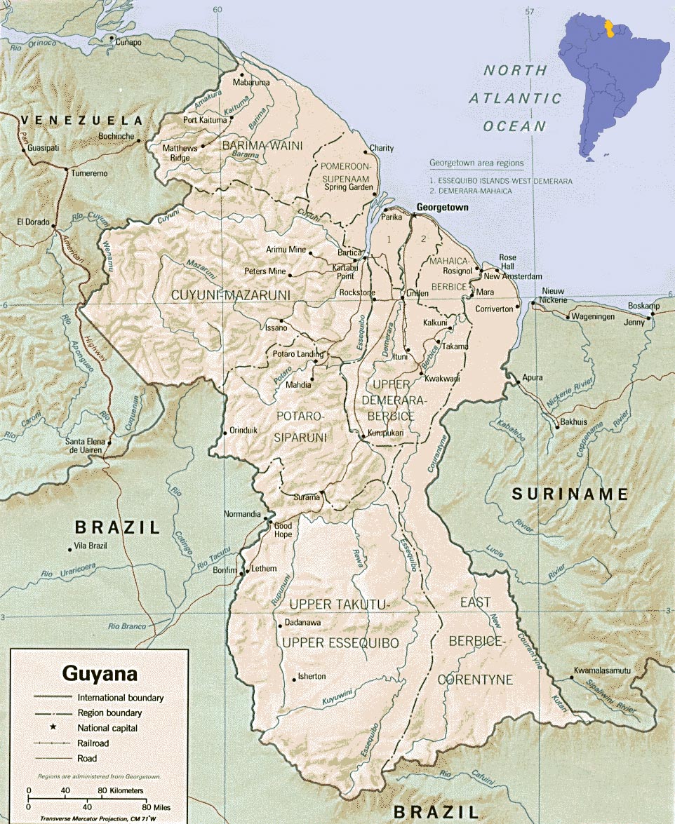 Guyana mapa