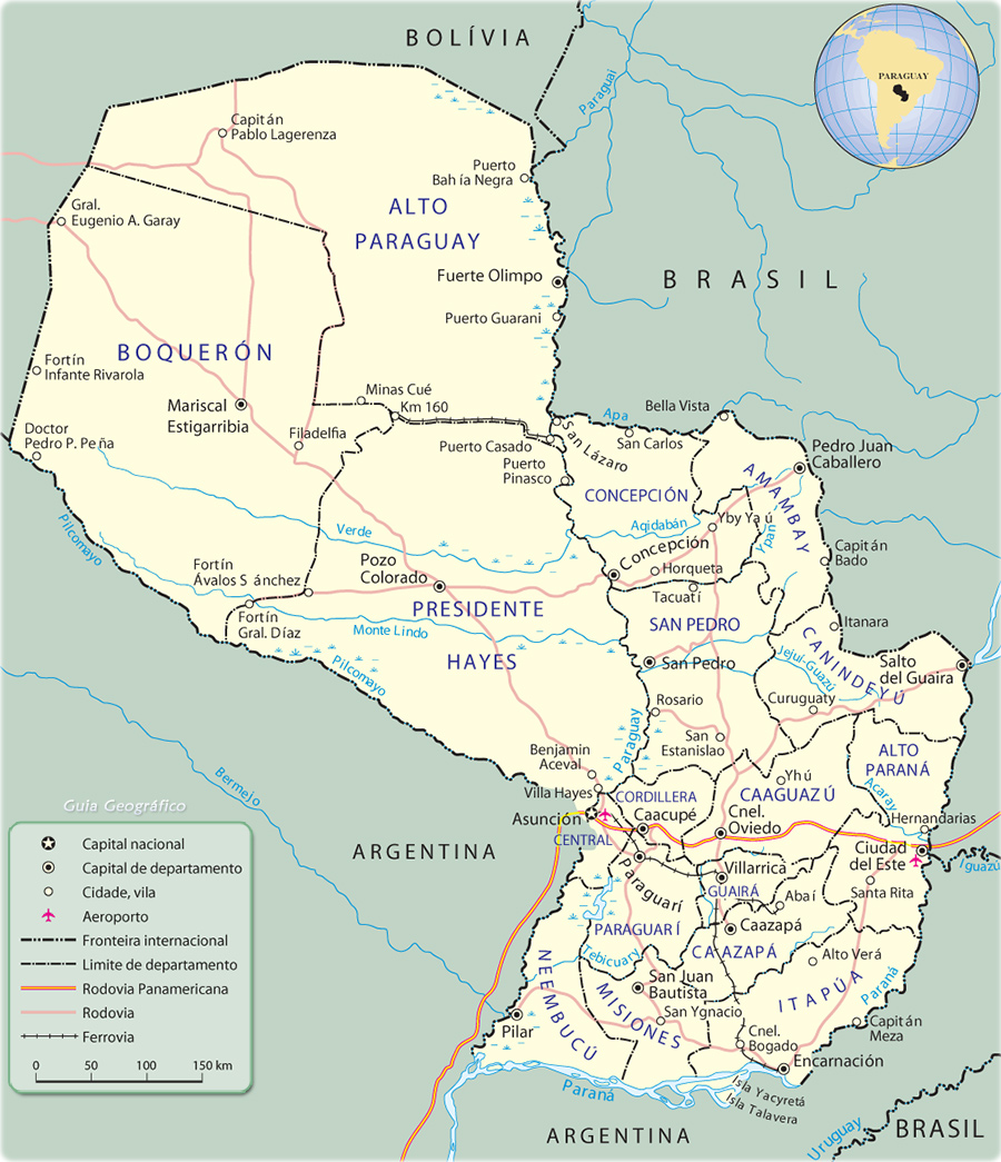 Mapa Paraguai