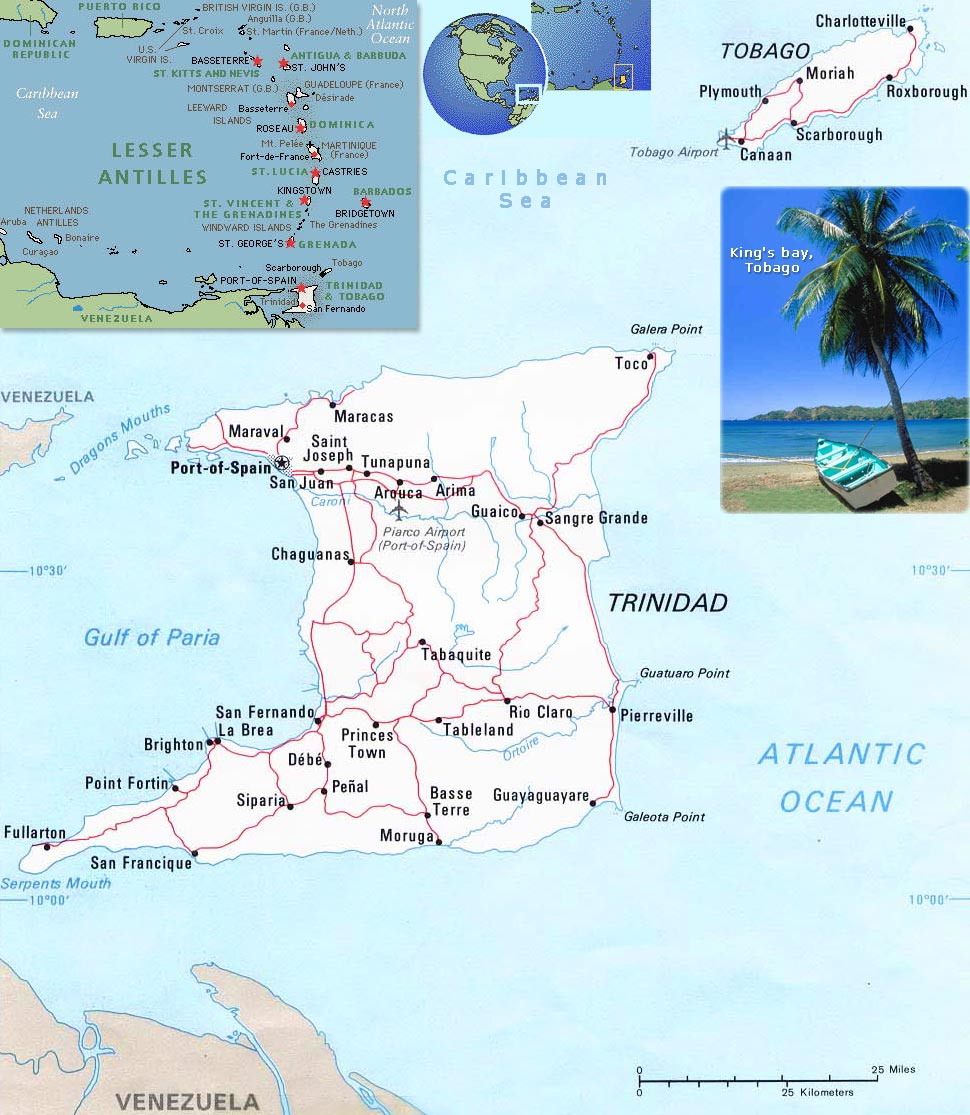 Trinidad Tobago mapa