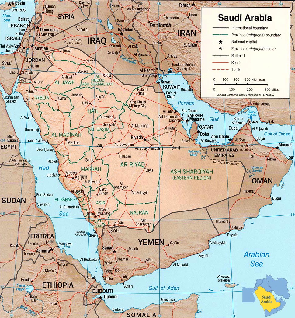 Arábia Saudita Mapa