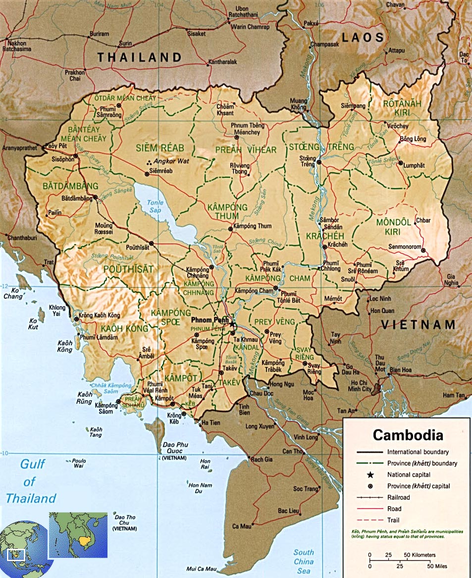 Camboja mapa