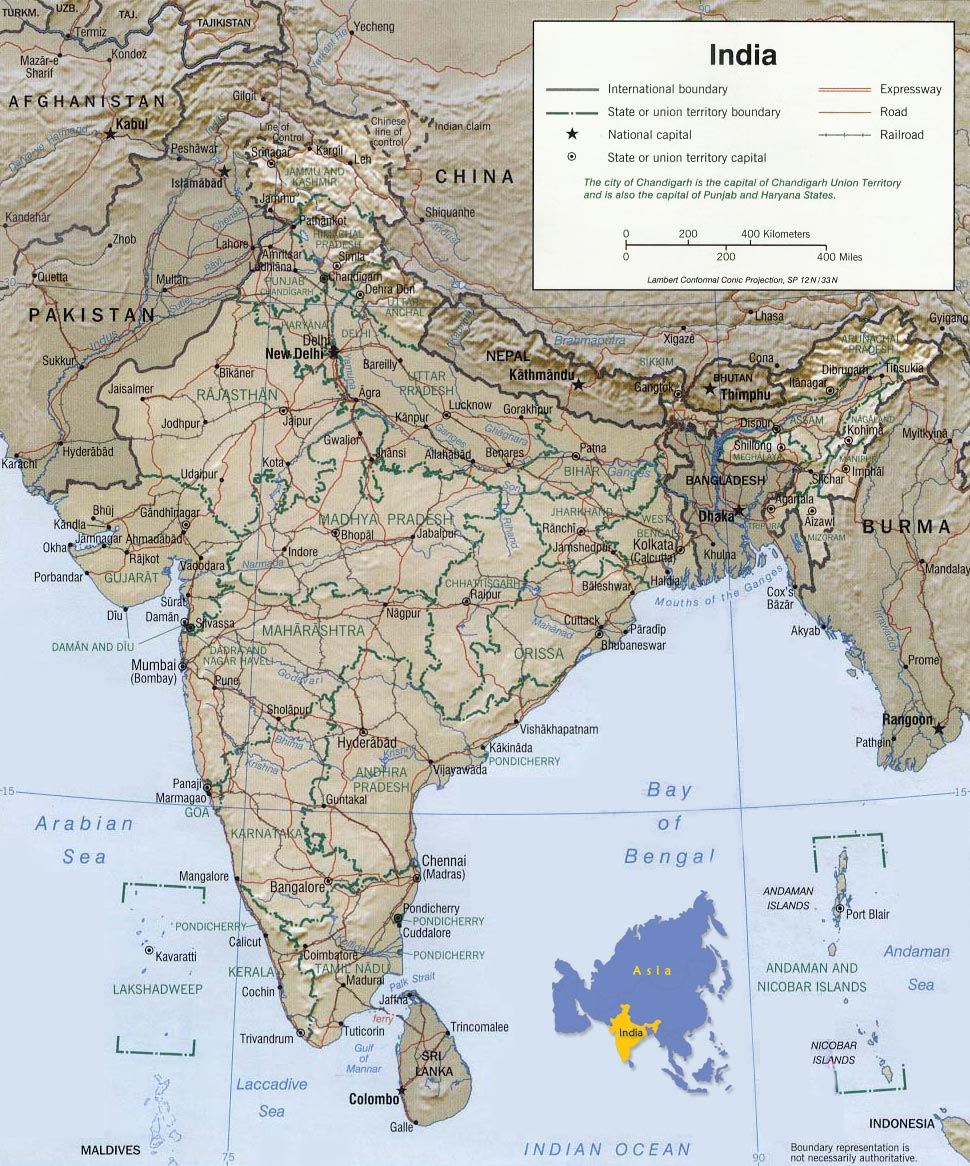 India mapa