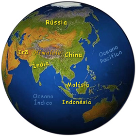 Mapa Asia