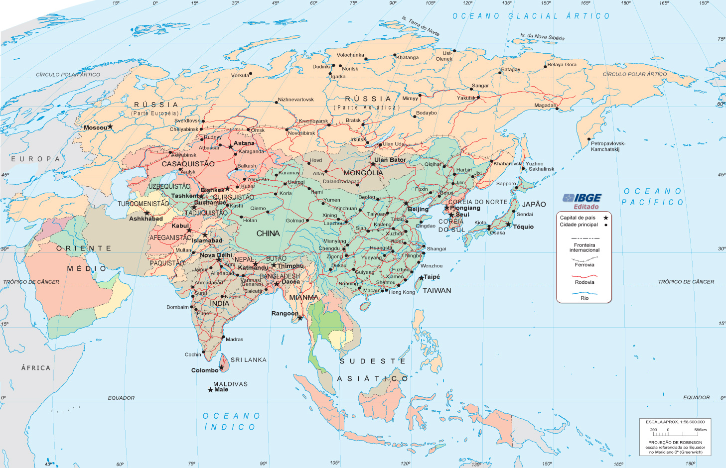 Mapa Asia