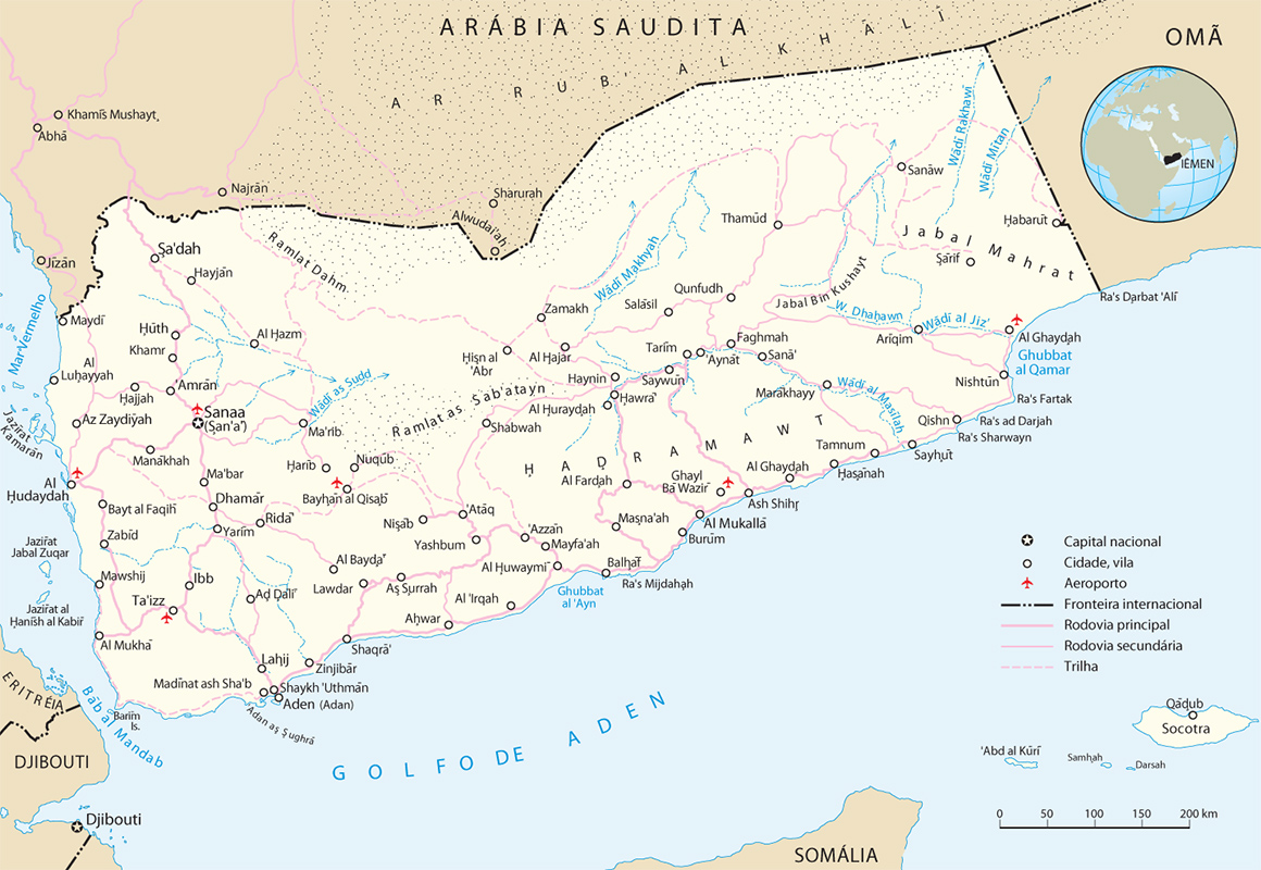 Mapa Iêmen