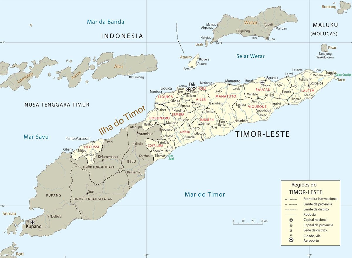 Mapa Ilha Timor