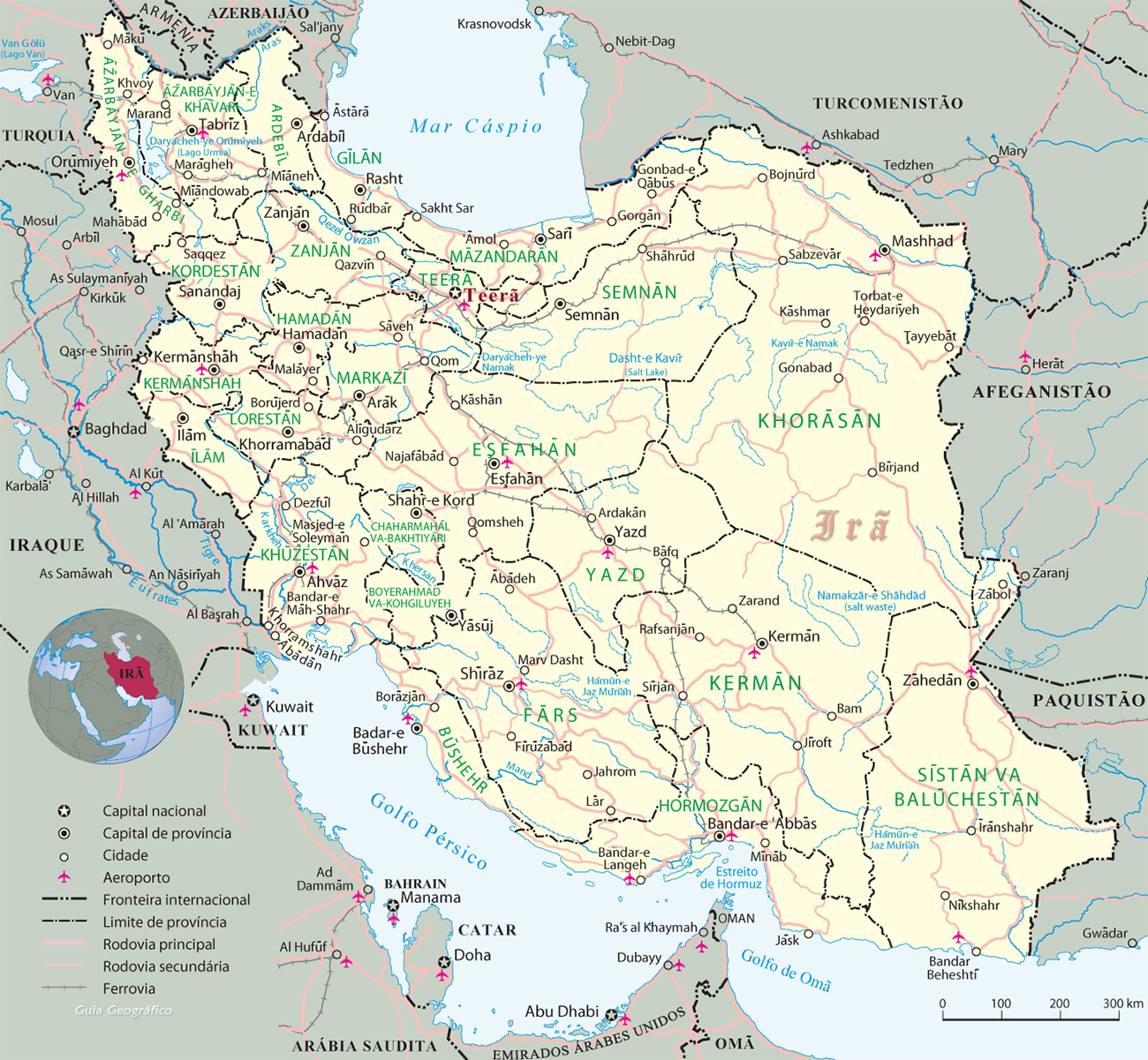 Mapa Irã