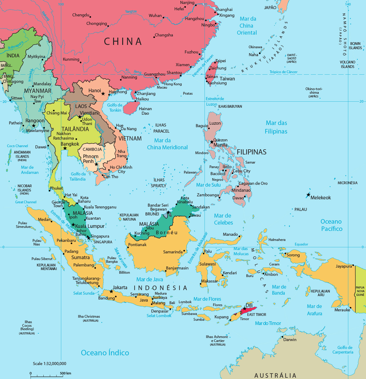 Mapa sudeste Asia