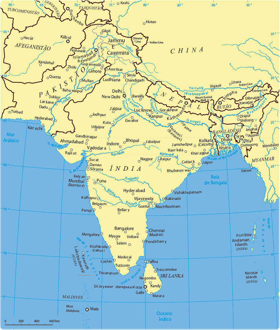 Mapa sul Asia