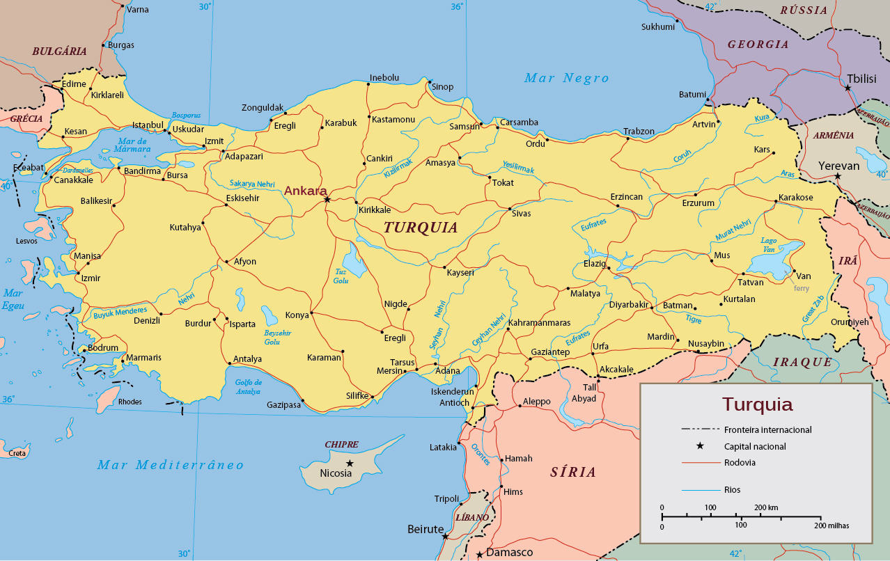 Mapa Turquia