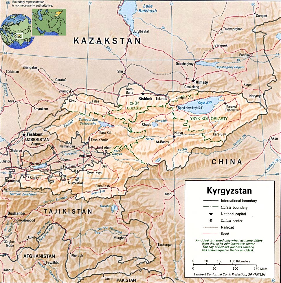 Quirguistão Mapa