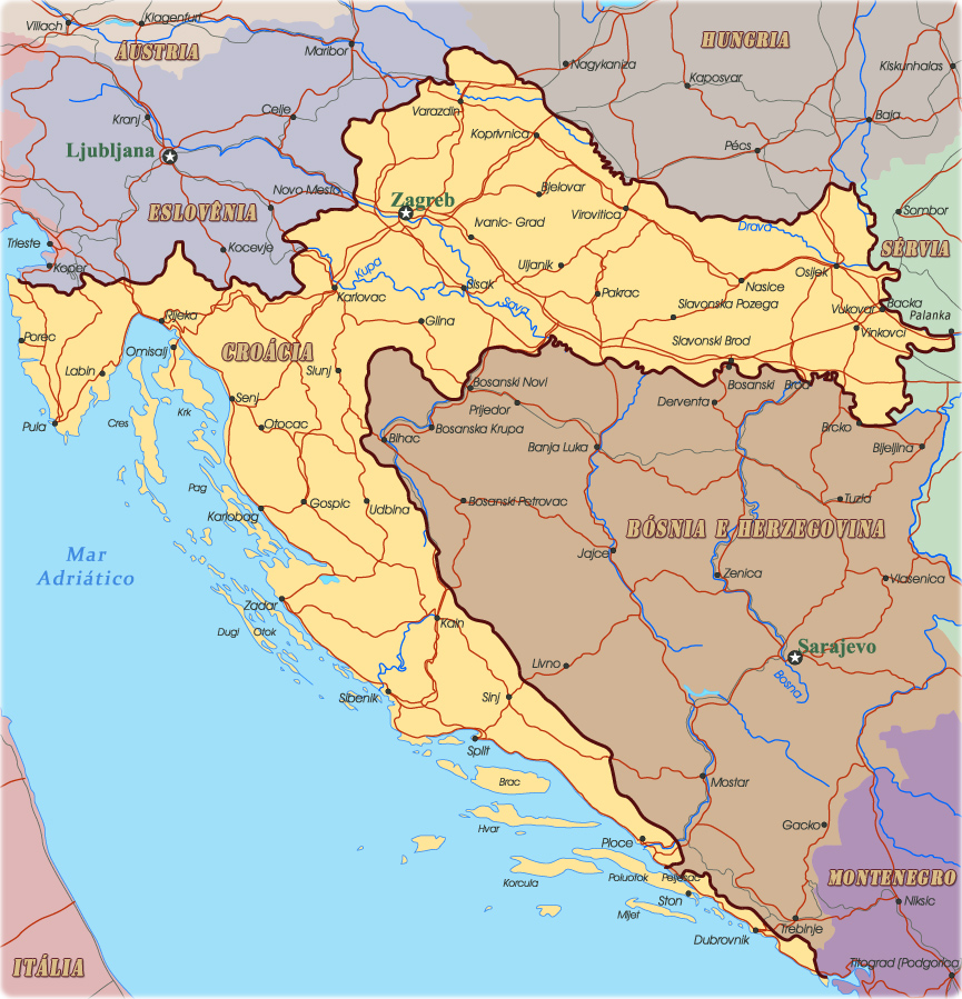 Croacia mapa