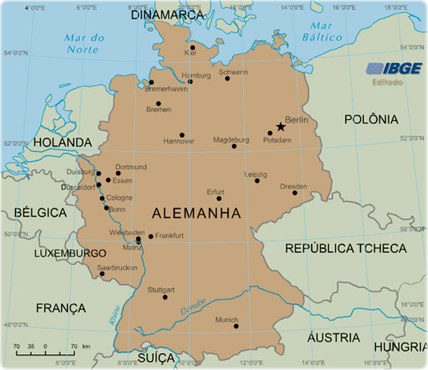 Mapa Alemanha