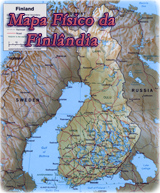 Mapa Fisico Finlandia