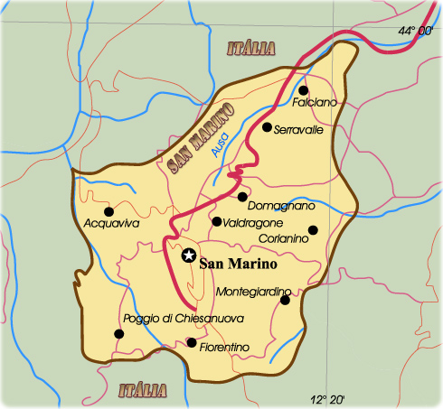 Mapa San Marino