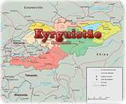 Mapa Kyrguistão