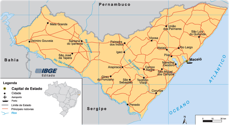 Mapa Alagoas