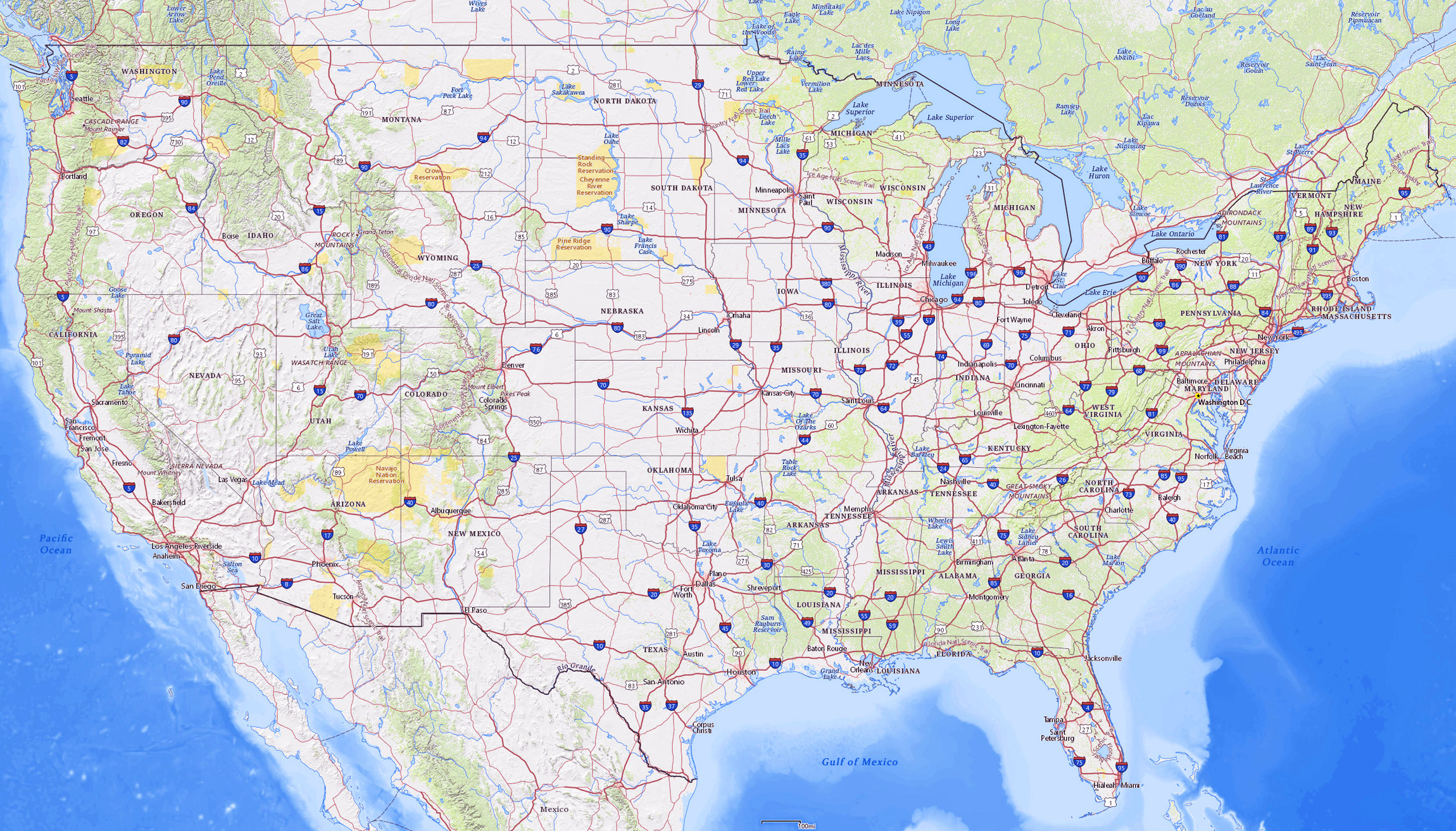 Mapa Estados Unidos