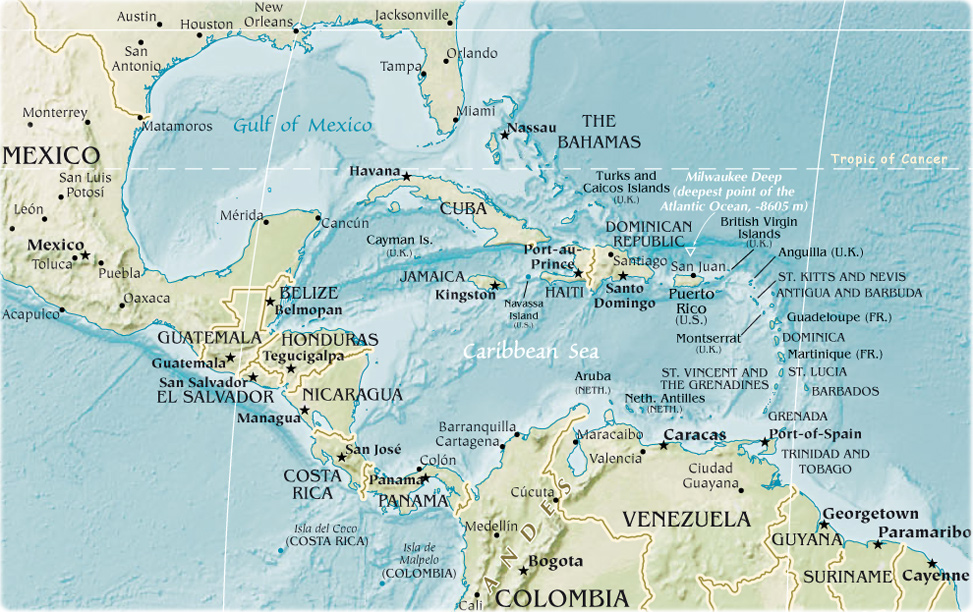 Mapa Caribe