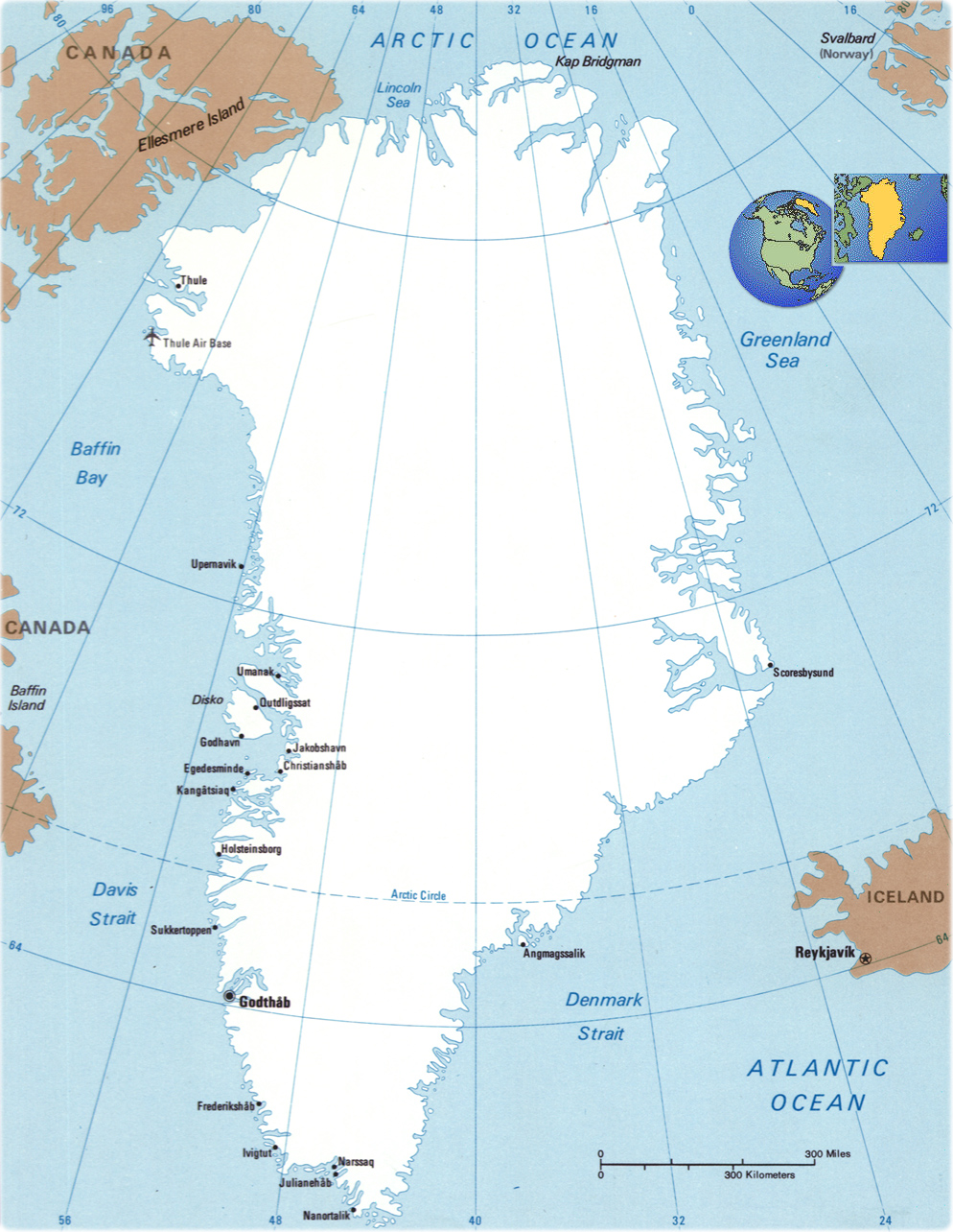 Mapa Groelandia