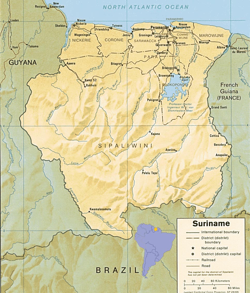 Suriname mapa
