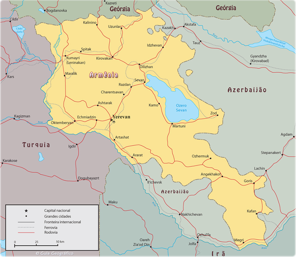 Mapa Armenia
