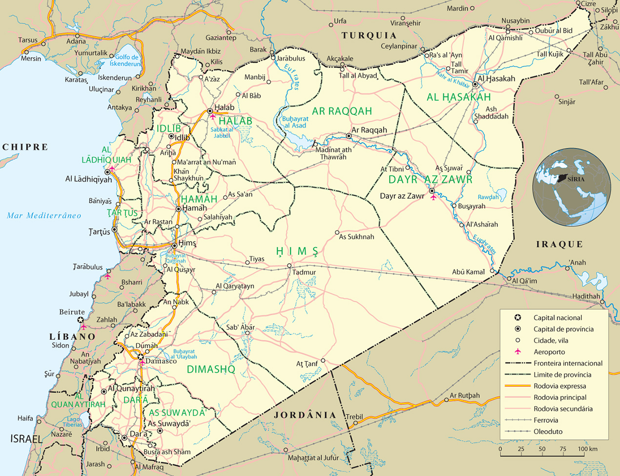 Mapa Siria