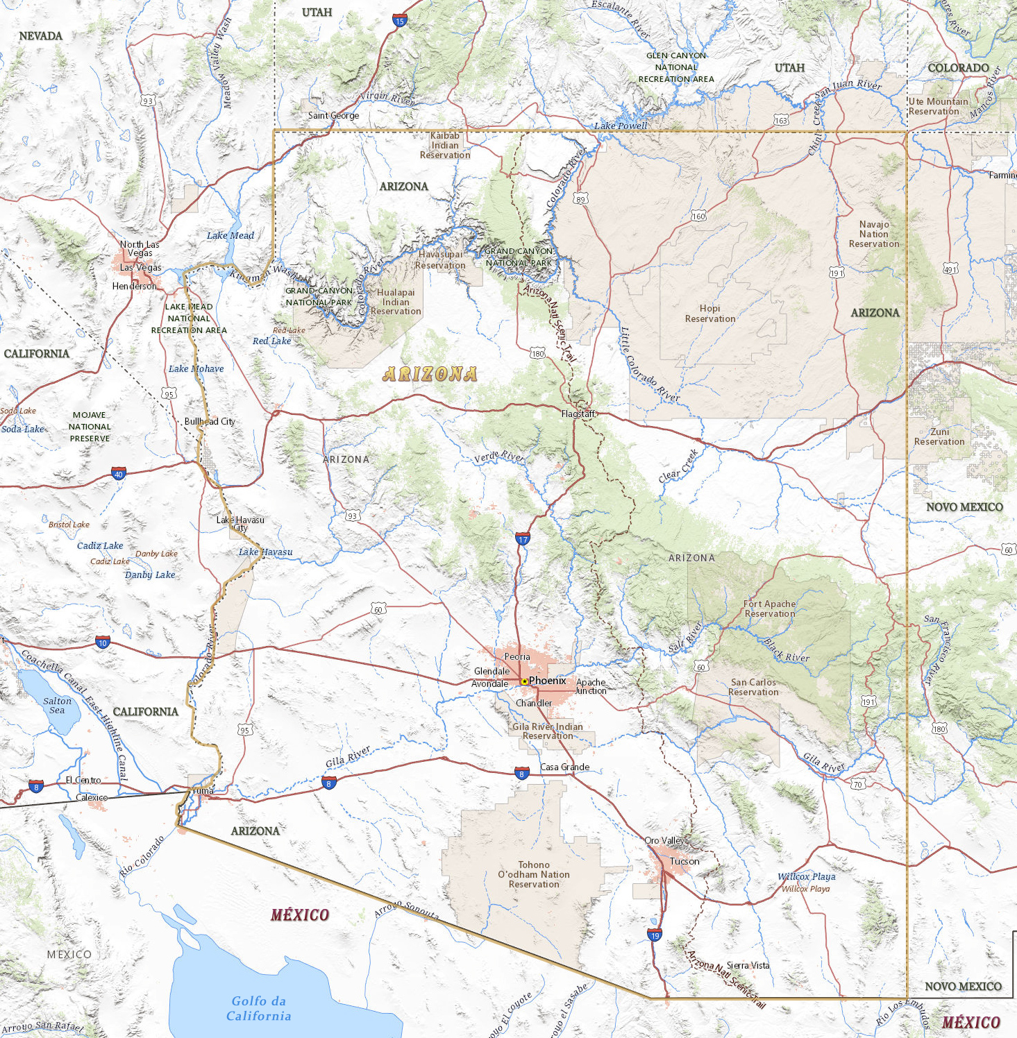 Mapa Arizona