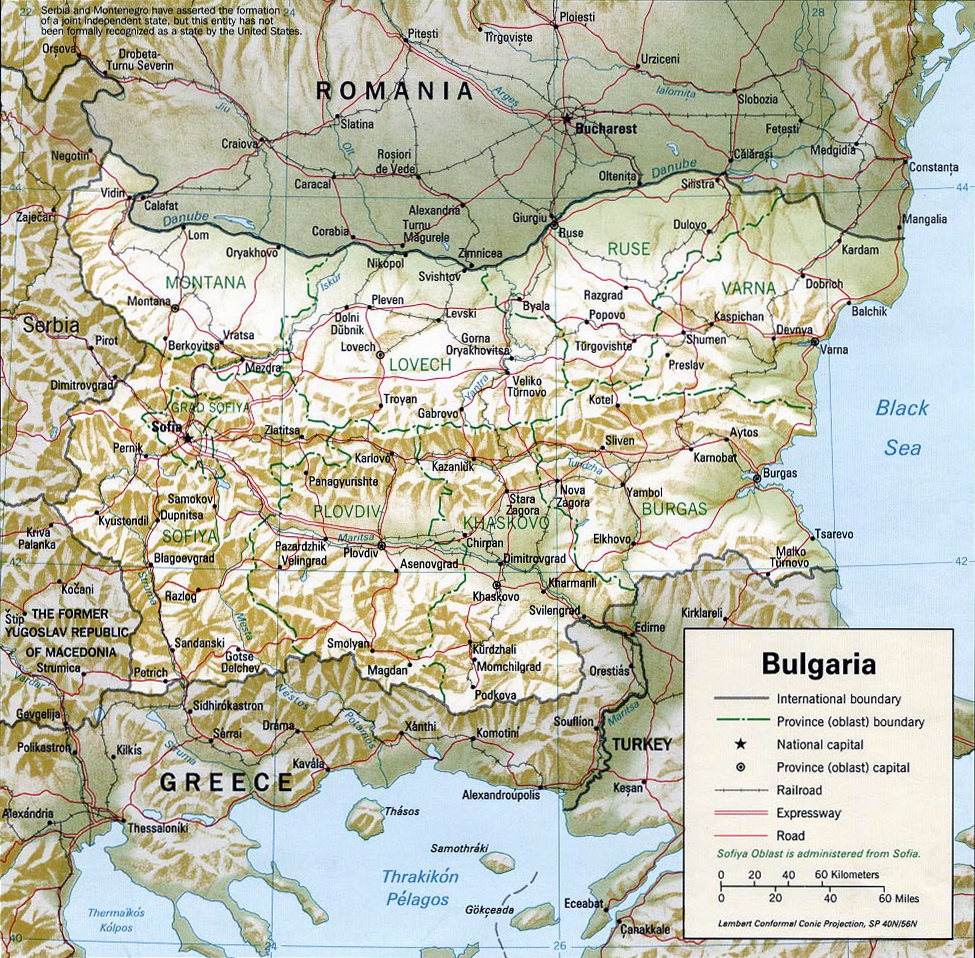 Bulgaria Mapa