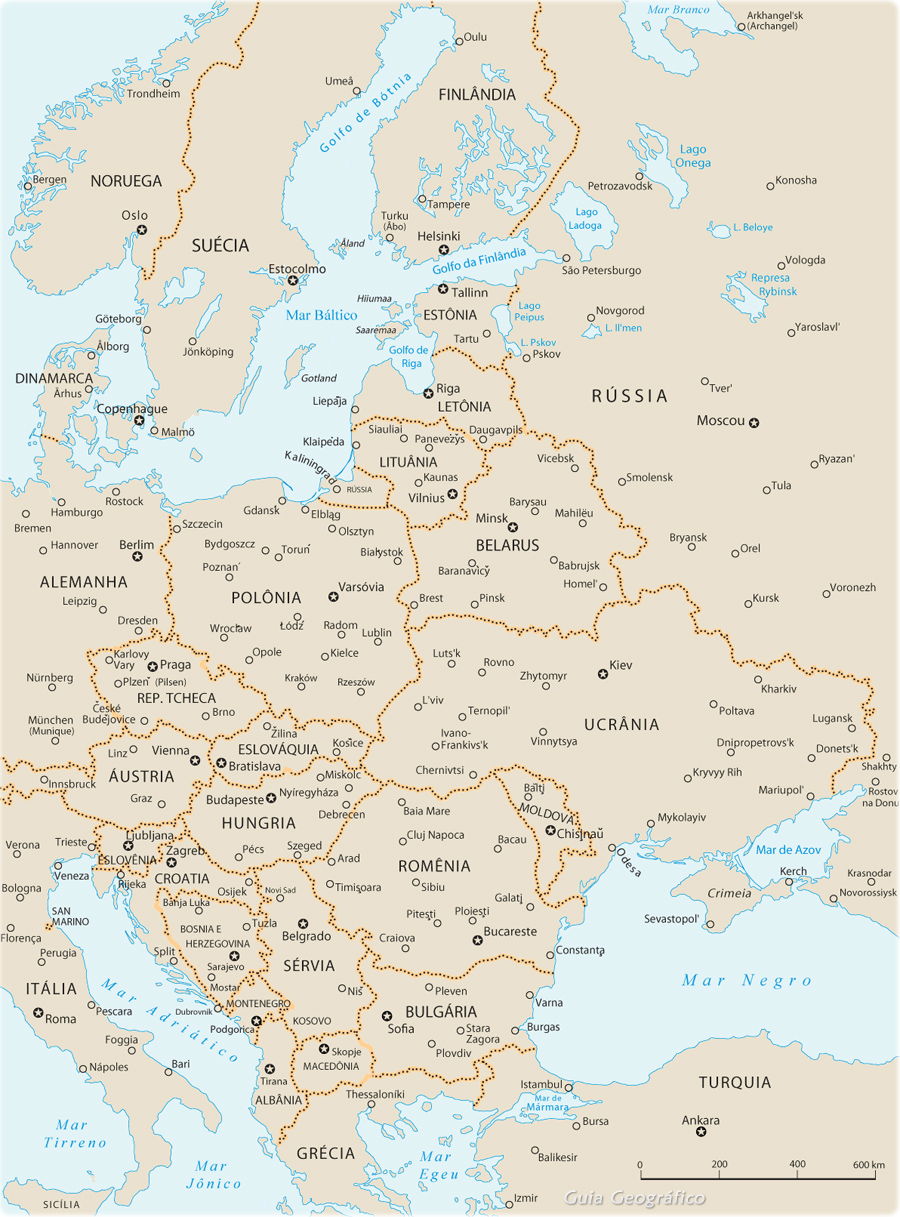 esteira de letras: mapa da Europa