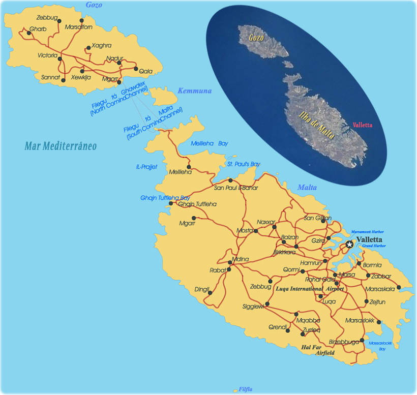 Mapa de Malta