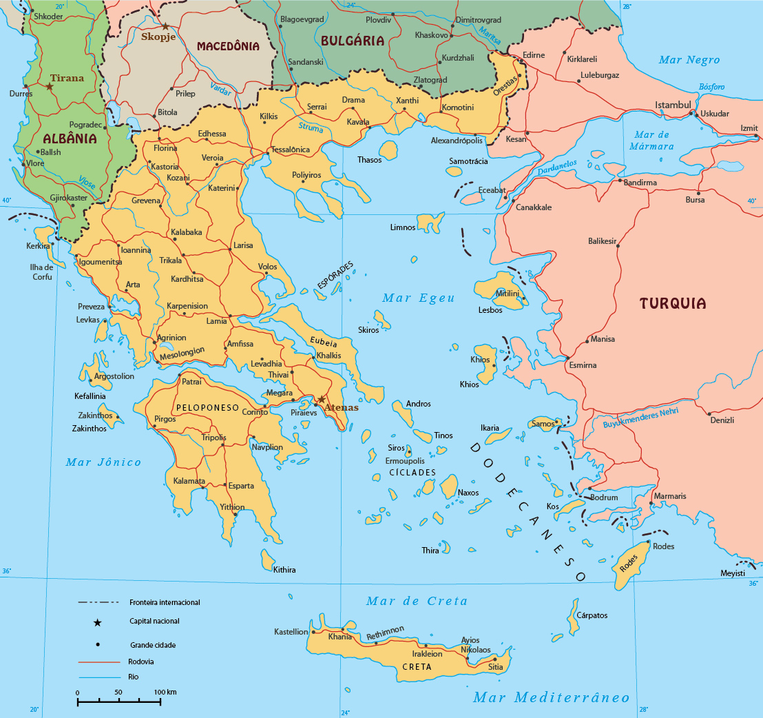 Mapa Grecia