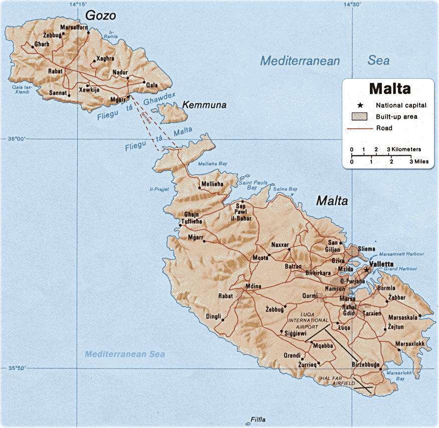 Mapa Malta
