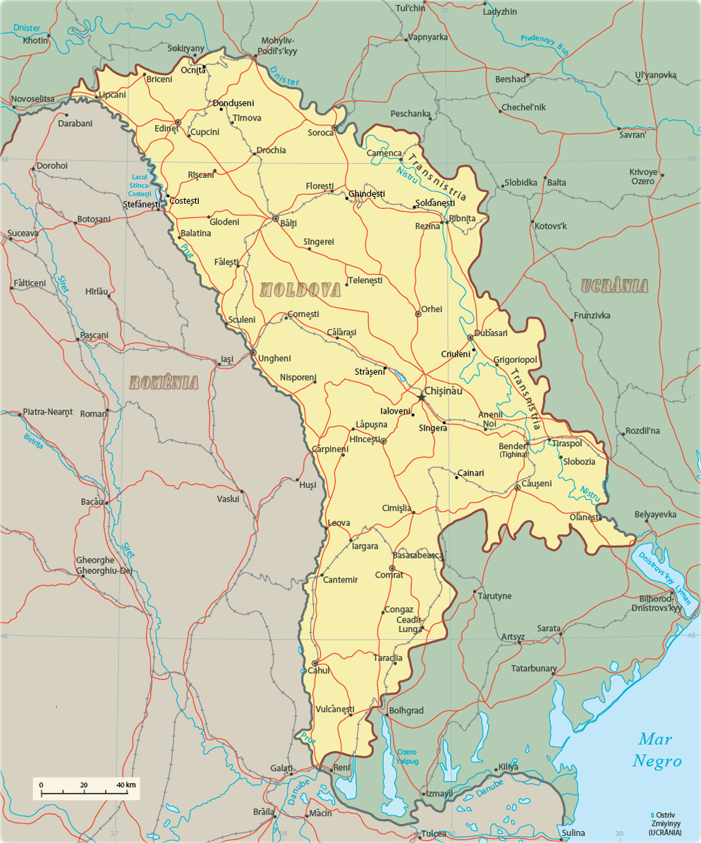 Mapa Moldova