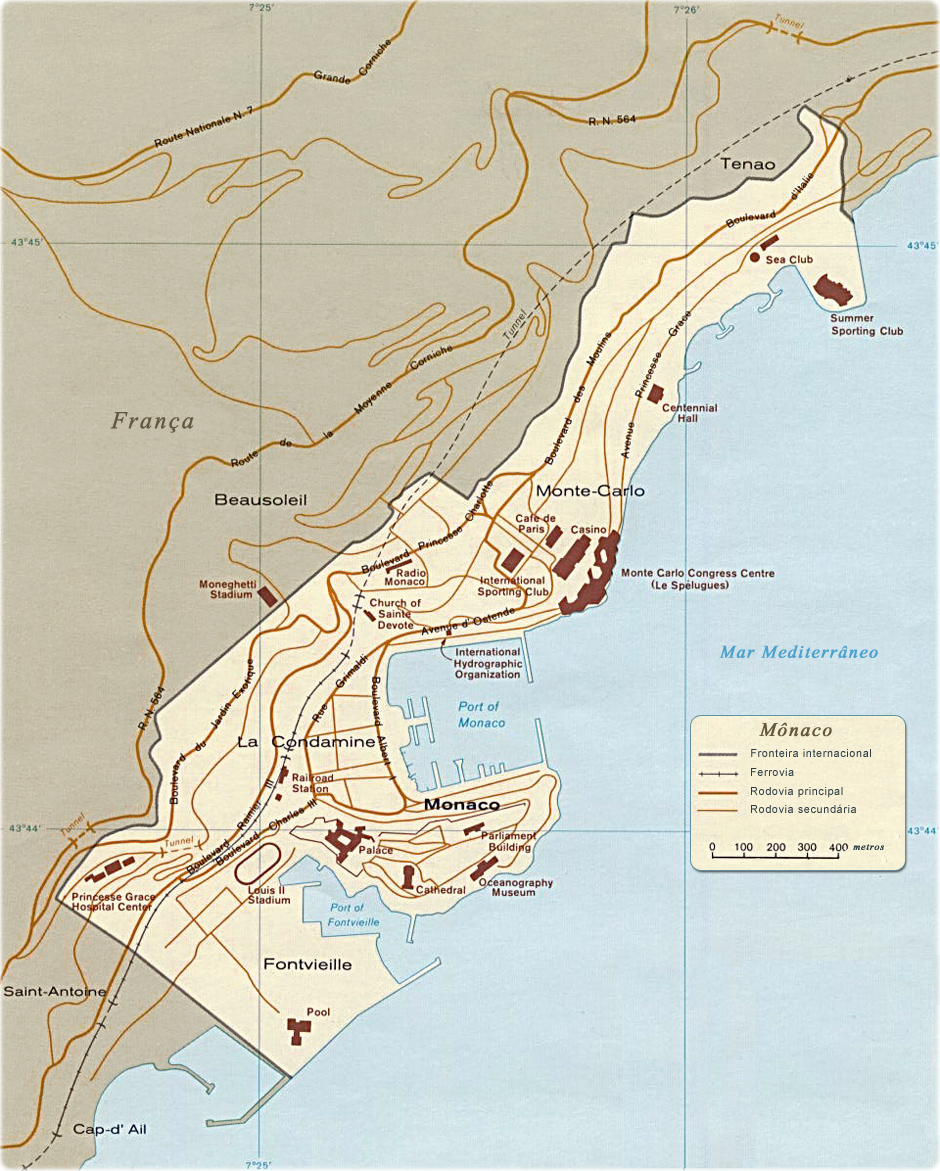 Mapa Monaco