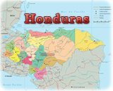 Mapa politico Honduras
