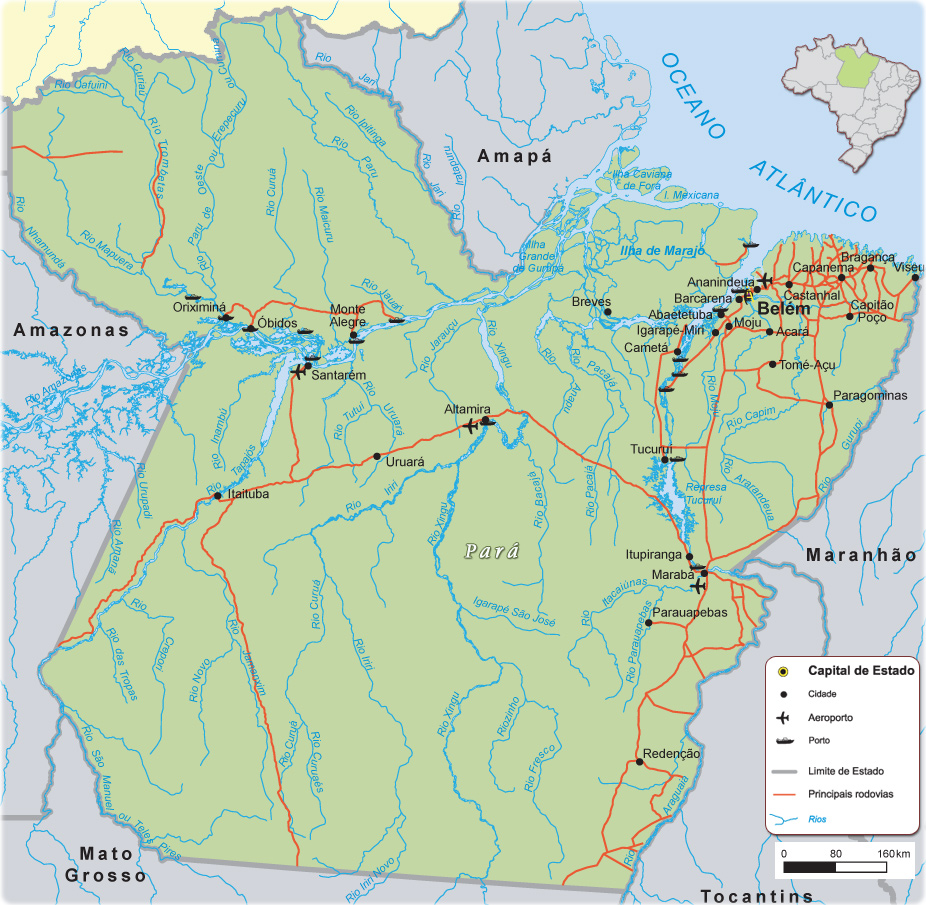 Mapa do Estado do Pará